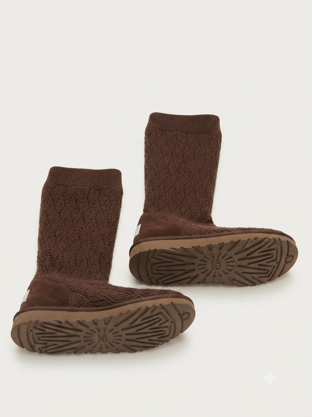 Ugg Sz 5 Marquis Brown Knit Sock Casual Boots